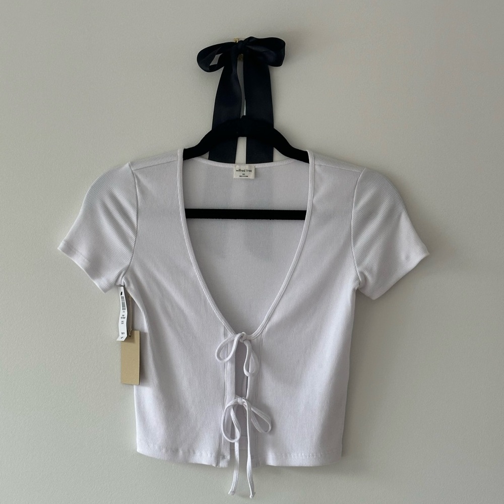NWT Aritzia Wilfred Only Tie Shirt